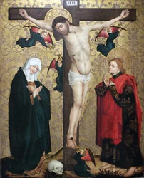 Crucifixión de Cristo con María y el evangelista Juan